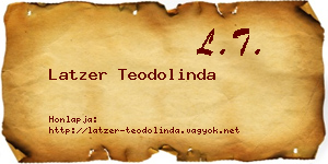 Latzer Teodolinda névjegykártya